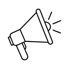 Megaphone bullhorn speaker icon vector illustration for announcement marketing and promotion design
