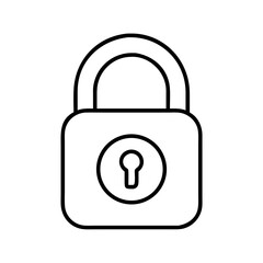 Secure padlock icon vector graphic illustration for safety security and privacy protection needs online