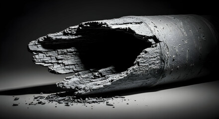 Monochromatic Study of Ethereal Decay Depicting Timeless Nature's Raw Texture