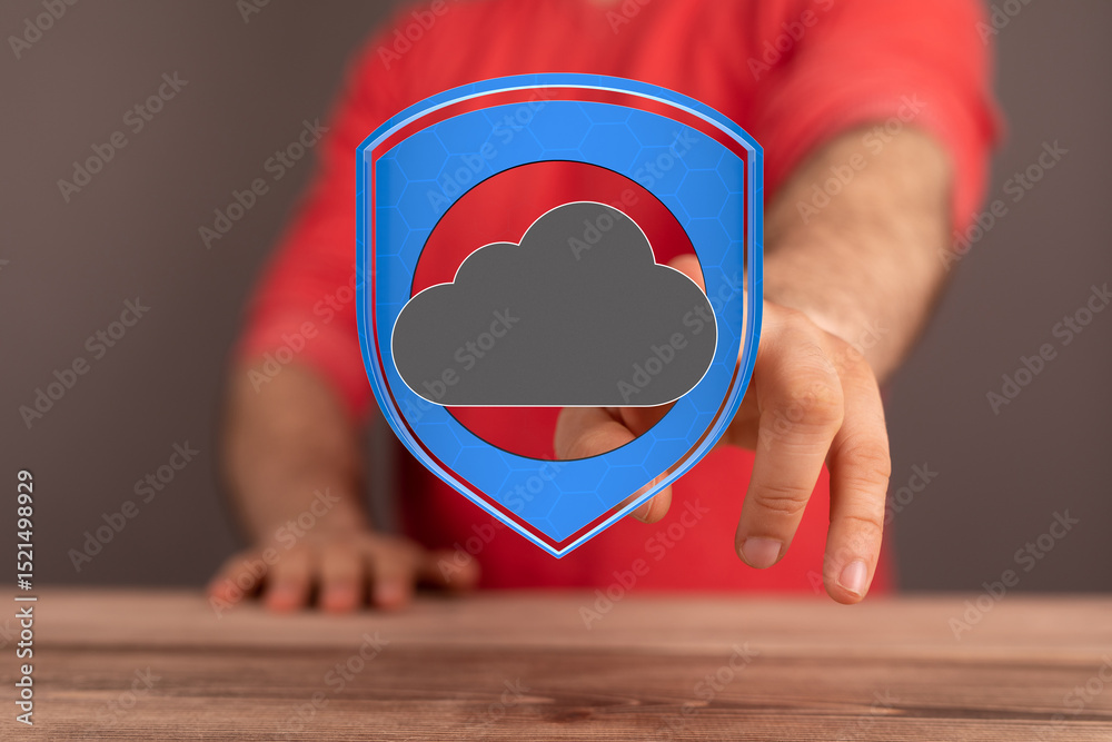 Poster Safeguarding your cloud data with robust security measures.