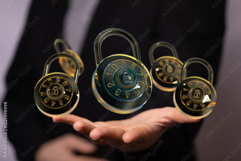 Poster Enhance your online security with robust passwords and advanced encryption. Safeguard your valuable data from cyber threats.
