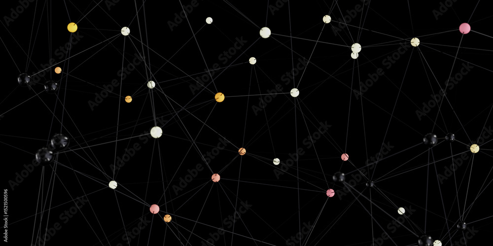 Poster stock photo of abstract network connections. ideal for technology, communication, and global concept