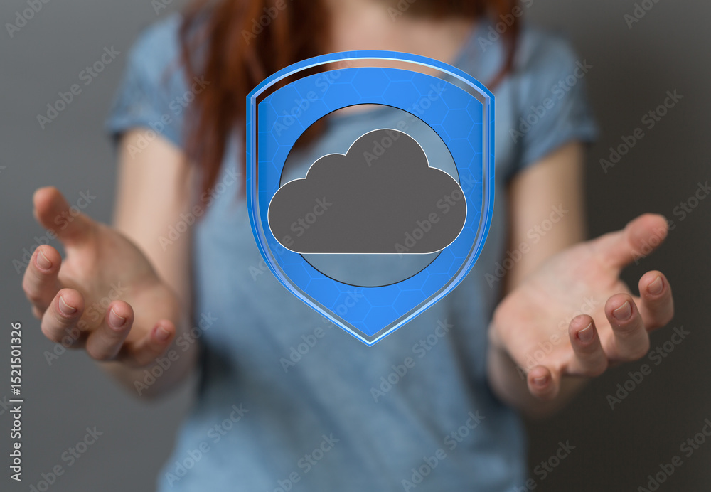 Aufkleber Protecting your data in the cloud.  Enhanced security and privacy for your valuable information.