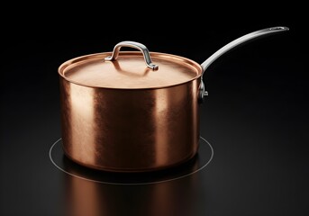 Induction-Compatible Copper Saucepan