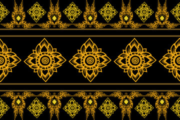 seamless damask pattern Thai style