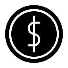 Dollar Symbol Vector Glyph Icon Design