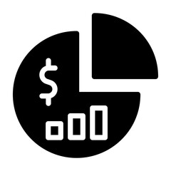 Pie Chart Vector Glyph Icon Design