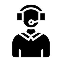 Customer Support Vector Glyph Icon Design