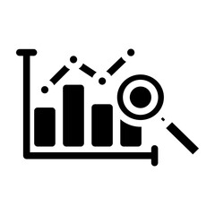 Market Analysis Vector Glyph Icon Design