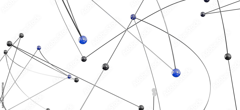 Leinwandbilder Abstract image of interconnected nodes. Ideal for tech, network, and connection concepts.