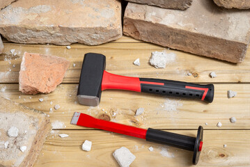 Tools for doing demolition by hand and masonry work