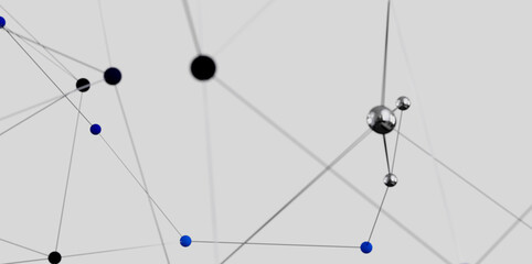 Modern abstract background. Network connection, nodes, lines. Technology, communication concept.