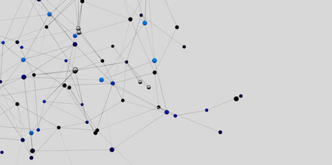 Modern abstract background with network connection dots and lines. Ideal for technology, data, and...