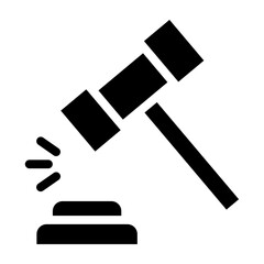 Auction Vector Glyph Icon Design