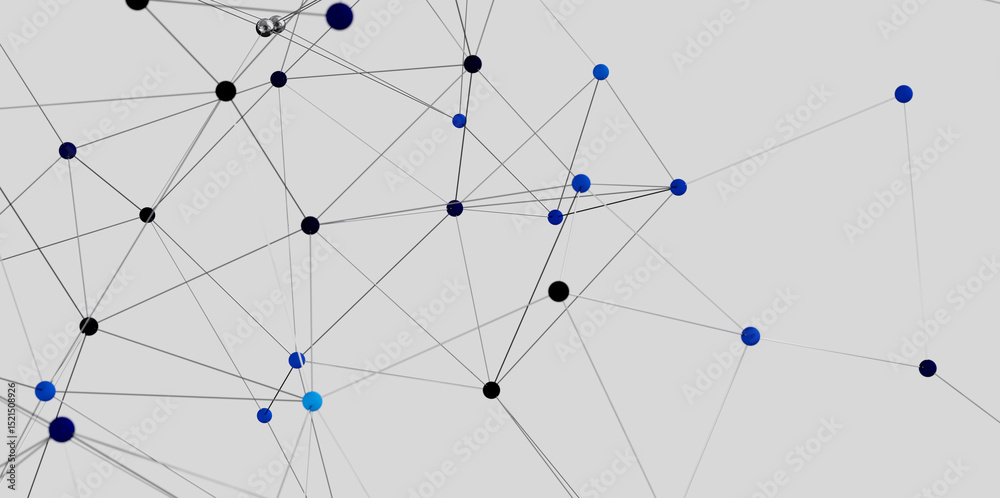 Poster Abstract background with connected dots and lines.  Perfect for technology, network, or connection concepts.