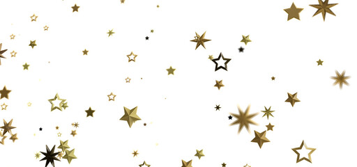 Shimmering gold stars on white. Perfect for holidays, celebrations, and more!