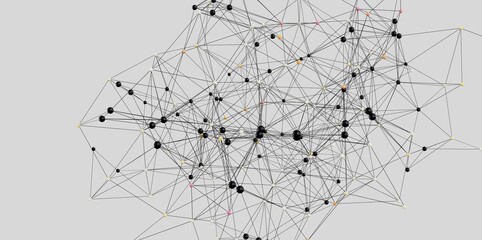 Obraz premium Abstract 3D rendering of a network. Ideal for tech, AI, or connection concepts.