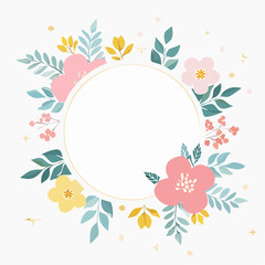Vector design templates in simple modern style with copy space for text, flowers and leaves - wedding invitation backgrounds and frames, social media stories wallpapers