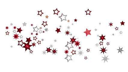 Festive background with red and silver stars. Perfect for holidays, celebrations, and more.