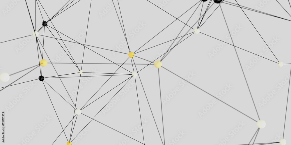 Poster stock photo of an abstract network visualization. ideal for technology, connection, and communicatio