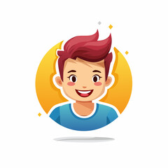 Vector logo design templates, graphic elements, different emotions stickers for advertising, branding, posters and banners, funny cartoon illustrations with smiling