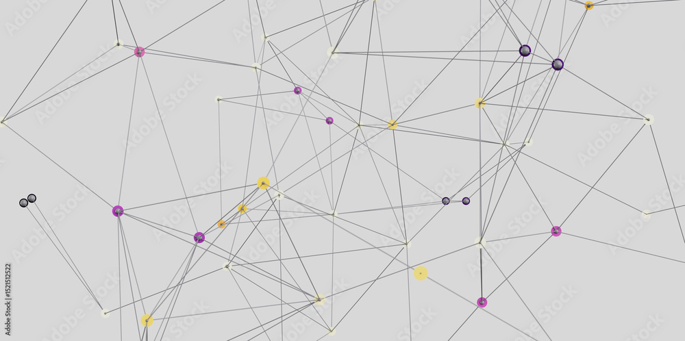 Poster stock photo of an abstract network visualization. ideal for technology, connection, and communicatio
