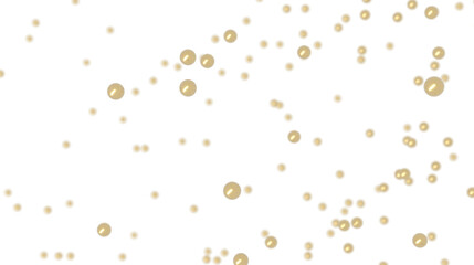 Beautiful image of golden pearls floating on white. Perfect for luxury, beauty, or celebration designs.