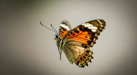 Fototapeta premium Detailed Portrait Of a Monarch Butterfly With Intricate Wing Patterns