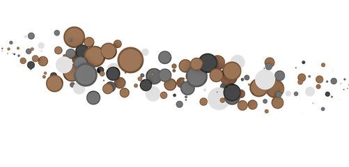  Colorful assorted confetti with serpentine on white