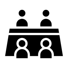 Meeting Vector Glyph Icon Design
