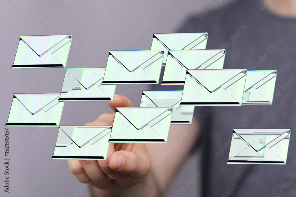 Leinwandbilder Efficiently handle incoming emails. Streamline inbox management and boost productivity.