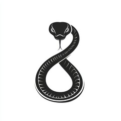 Fototapeta premium Modern artwork depicting a dark outline of a serpent