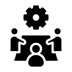 Meeting Vector Glyph Icon Design