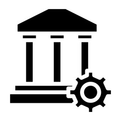 Bank Vector Glyph Icon Design