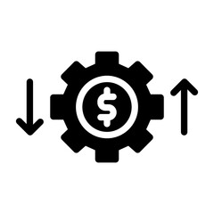 Money Flow Vector Glyph Icon Design