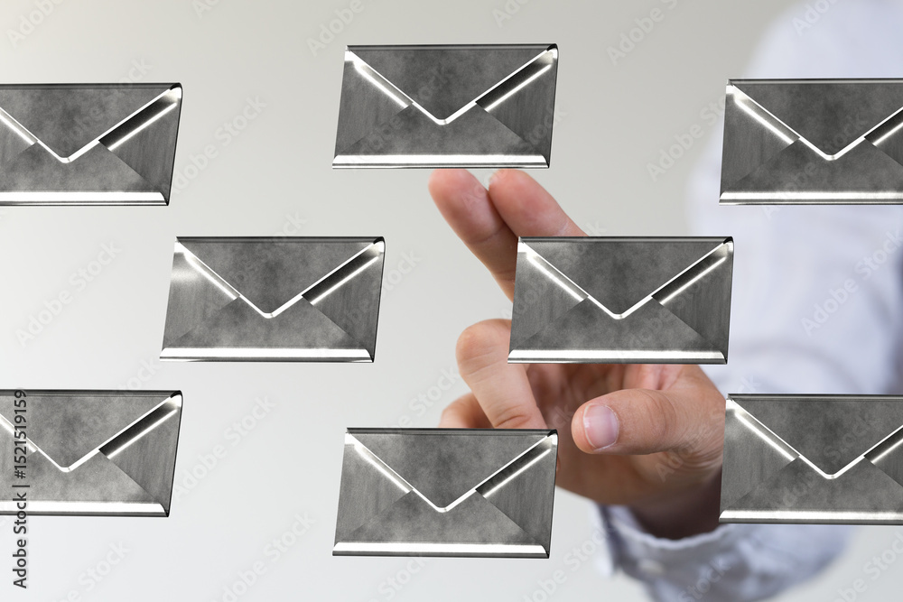 Fototapete Organize your inbox efficiently.  Solutions for email overload and managing multiple accounts.