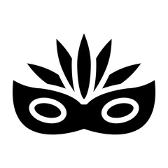 Brazilian Carnival Costume Vector Glyph Icon Design