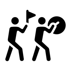 Carnival Parade Route Vector Glyph Icon Design