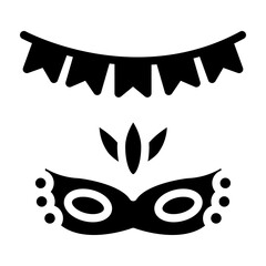 Carnival Celebration Vector Glyph Icon Design