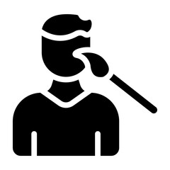 Carnival Face Painting Vector Glyph Icon Design