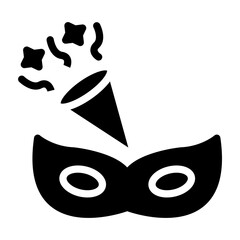 Brazilian Carnival Party Vector Glyph Icon Design