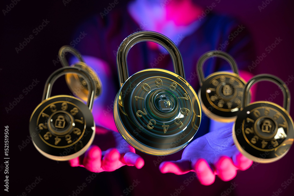 Aufkleber Safeguard your data!  Explore secure password practices and advanced cybersecurity measures.