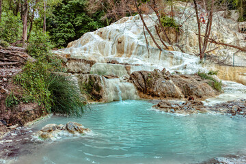 Hot springs in Bagni San Filippo offer a relaxing retreat in the picturesque Val d'Orcia region