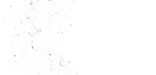 Abstract image featuring silver stars scattered on a white background. Ideal for backgrounds, textures, or festive designs.