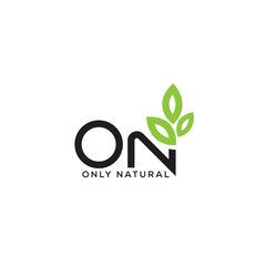 ON the green logo for natural