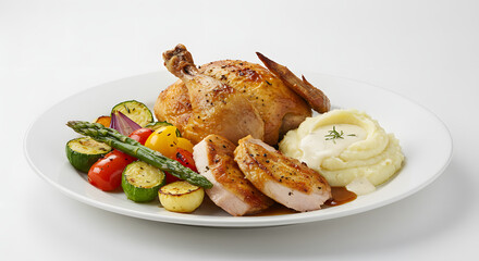 grilled chicken with vegetables