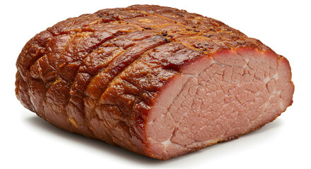 meat loaf isolated on white