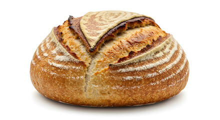 loaf of bread isolated on white
