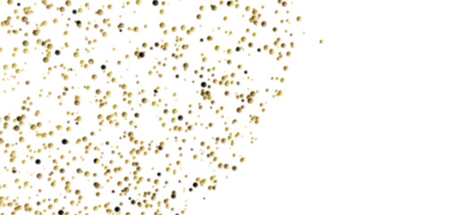 Elegant gold and black confetti on white. Perfect for celebration, party, or festive designs.