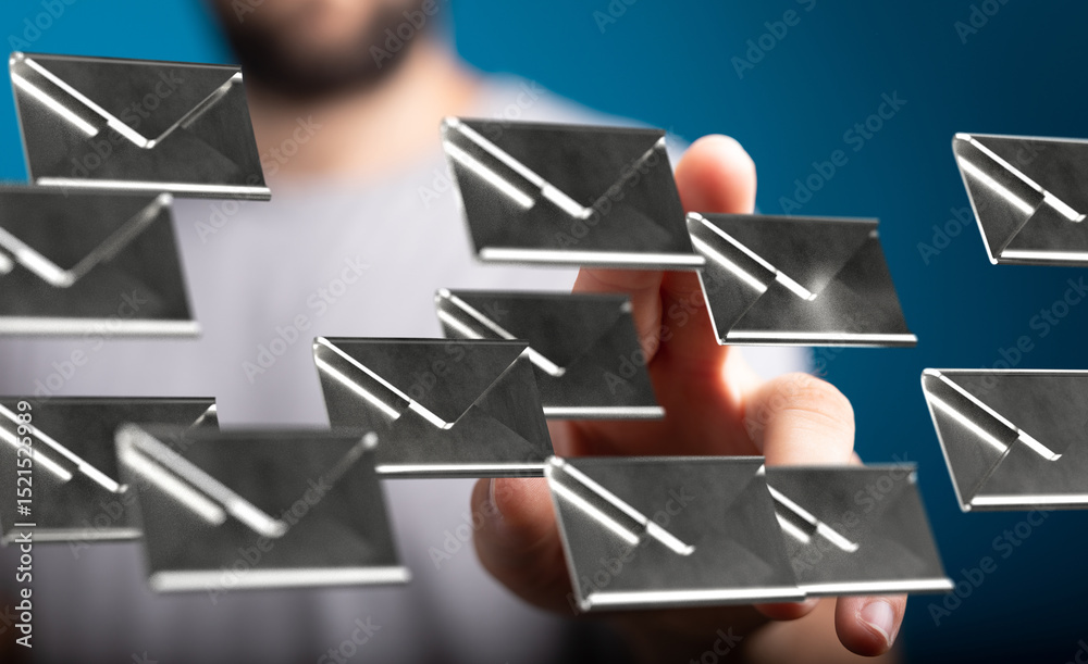 Fototapete Efficiently handle email overload. Streamline inbox, boost productivity.